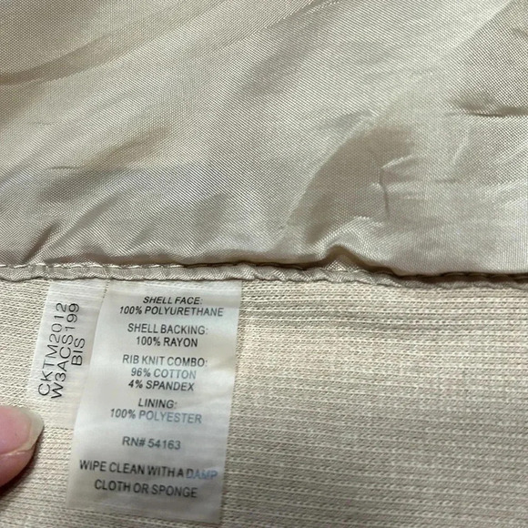 CALVIN Klein vegan leather jacket,asymmetrical front zipper,rib sides, like new! - Picture 13 of 16